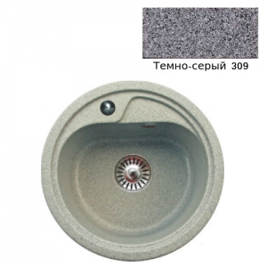 Мойка кухонная гранитная Ulgran U-500 (цвет темно-серый, код 309)