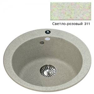 Мойка кухонная гранитная Ulgran U-405 (цвет светло-розовый, код 311)
