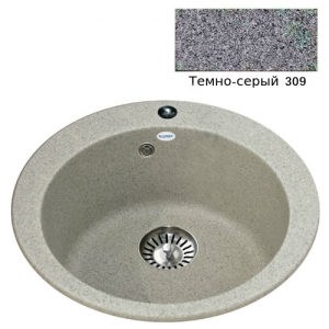 Мойка кухонная гранитная Ulgran U-405 (цвет темно-серый, код 309)