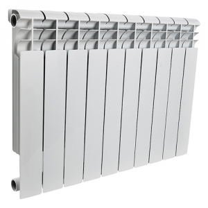 Радиатор алюминиевый ROMMER Profi 350 - 10 секций (подключение боковое, цвет белый)