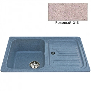 Мойка кухонная гранитная Ulgran U-502 (цвет розовый, код 315)