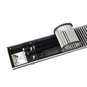 Конвектор внутрипольный KVZ - 230x80x2200 мм (принудительная конвекция с 4 вент-ами, без решетки)