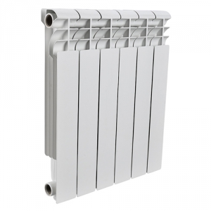 Радиатор алюминиевый ROMMER Profi 350 - 6 секций (подключение боковое, цвет белый)
