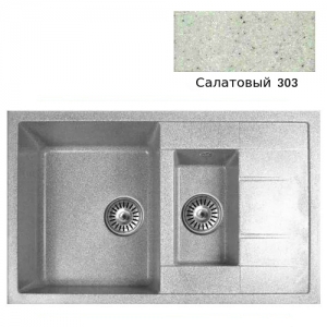 Мойка кухонная гранитная Ulgran U-205 (цвет салатовый, код 303)