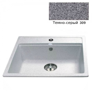 Мойка кухонная гранитная Ulgran U-104 (цвет темно-серый, код 309)