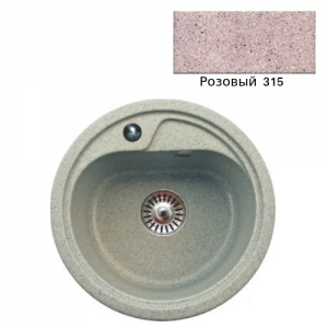 Мойка кухонная гранитная Ulgran U-500 (цвет розовый, код 315)