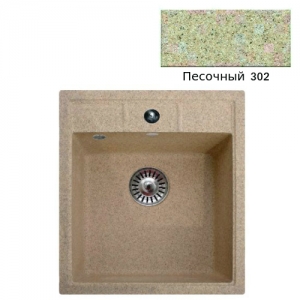 Мойка кухонная гранитная Ulgran U-406 (цвет песочный, код 302)