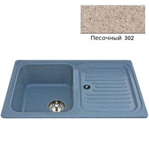 Мойка кухонная гранитная Ulgran U-502 (цвет песочный, код 302)