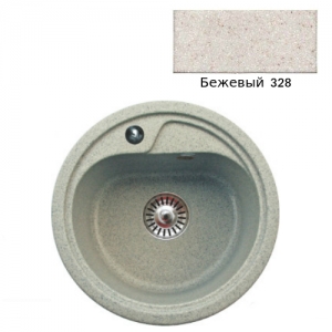 Мойка кухонная гранитная Ulgran U-500 (цвет бежевый, код 328)