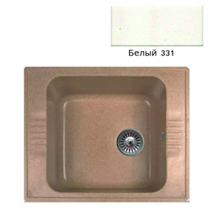 Мойка кухонная гранитная Ulgran U-204 (цвет белый, код 331)