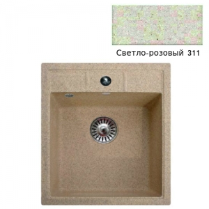 Мойка кухонная гранитная Ulgran U-406 (цвет светло-розовый, код 311)