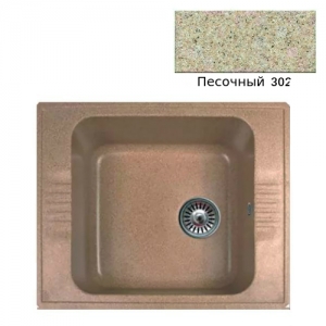 Мойка кухонная гранитная Ulgran U-204 (цвет песочный, код 302)