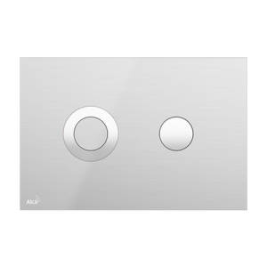 Кнопка смыва AlcaPLAST FLAT TURN-INOX (корпус и кнопка - нерж. сталь, цвет серебристый матовый)