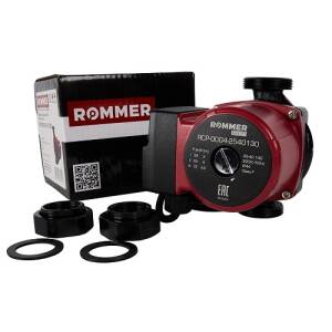 Насос циркуляционный ROMMER PROFI RCP 25-40-130 (0,072 кВт, Qmax 3.07 м³/ч, Hmax 4 м, 1x230В)