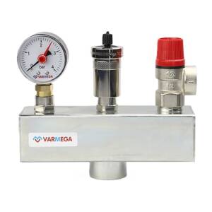 Группа безопасности котла Varmega VM163 - 1" (для систем отопления до 100 кВт, без теплоизоляции)