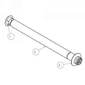 Труба с защитной решеткой для раздельного дымохода Protherm - D80мм (ГЕПАРД 2015, ПАНТЕРА)