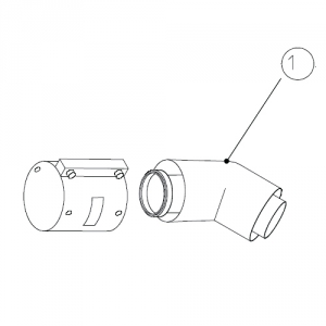 Отвод 45° для коаксиального дымохода Protherm D80/125 мм (для котлов ГЕПАРД 2015, ПАНТЕРА)